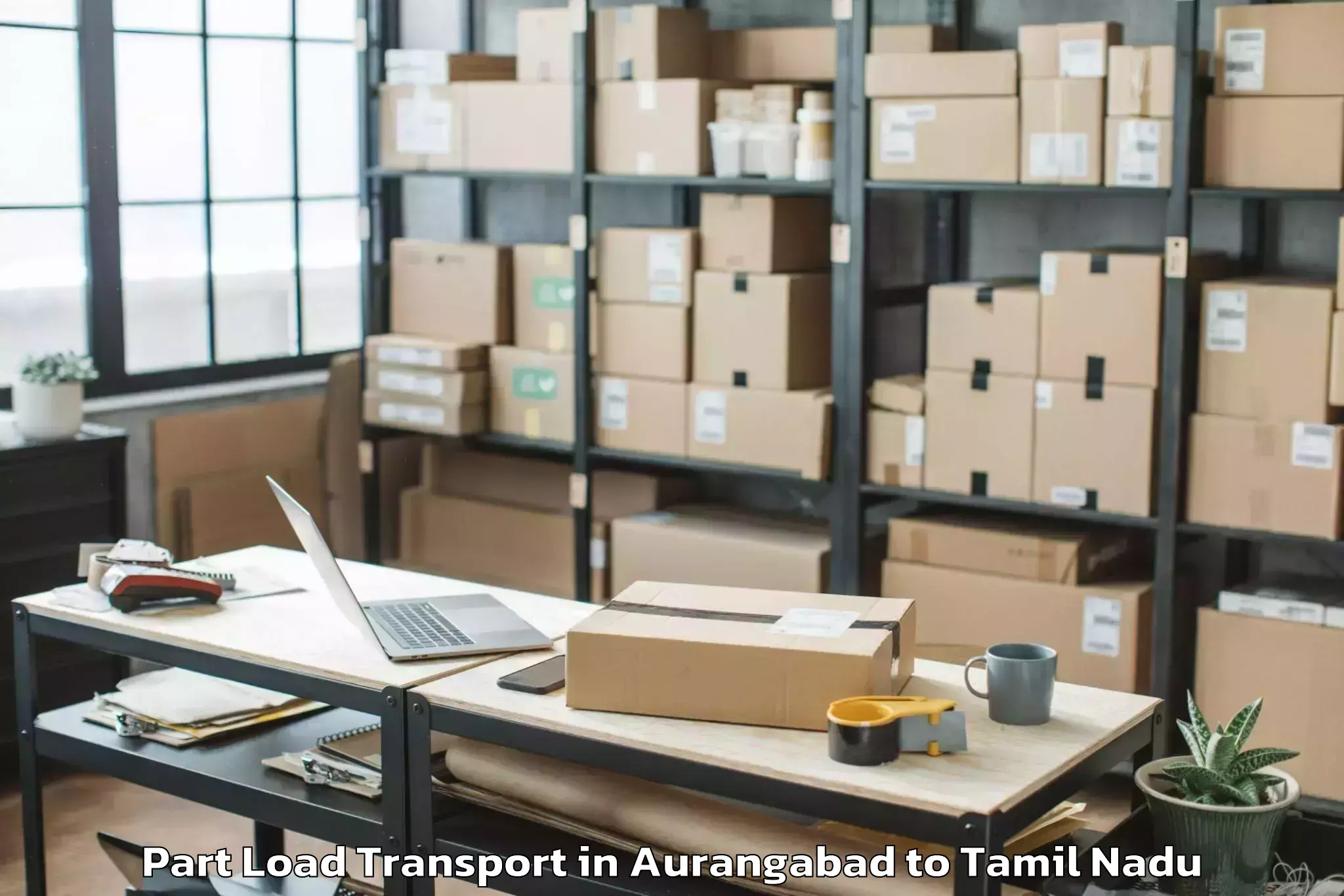 Book Aurangabad to Tuticorin Airport Tcr Part Load Transport